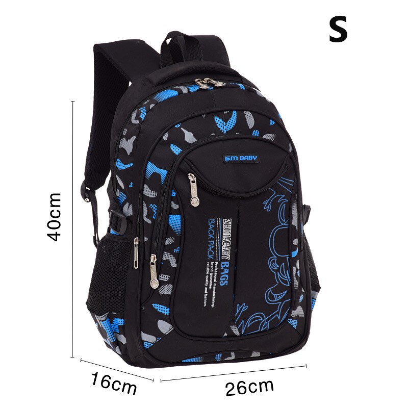 Wasserdichte schultaschen für mädchen und jungen, schulrucksack für freundlicher der 3-6. klasse, lässiger orthopädischer schulrucksack für grundschüler: Blau klein