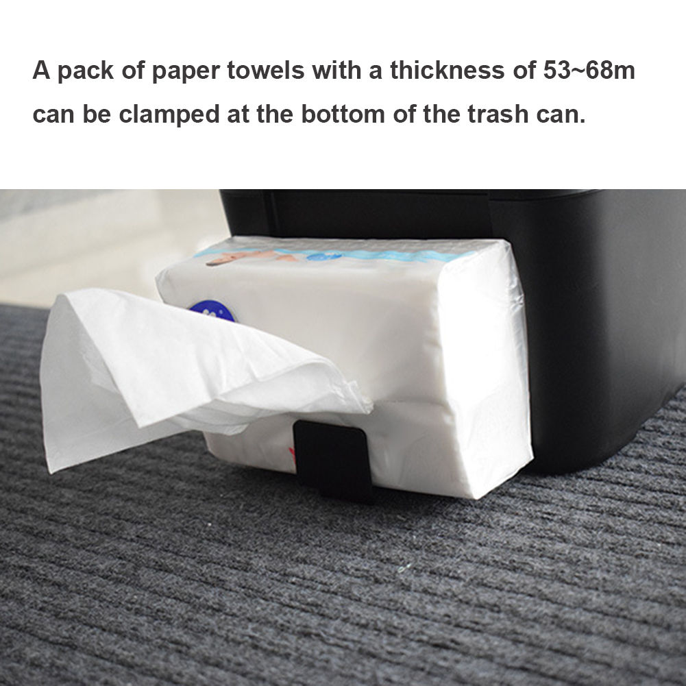 Bote de basura automático con portavasos, cesta, caja de almacenamiento Interior negra, compartimento para bote de basura multifunción para coche de gran capacidad