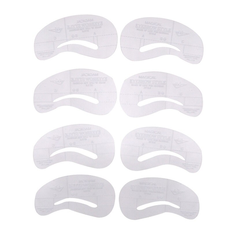 4 stks/set Wenkbrauw Stencils Gevleugelde Eyeliner Stencil Grooming Kit Make-Up Tool Vormgeven Sjabloon Wenkbrauw Eyeliner Modellen