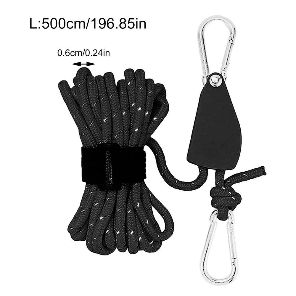 Kampeertent Vastbinden Touw Strakker Bevestiging Katrol Hangers Luifel Touw Haak Gesp Touw Aanhaalriemen Gereedschap: Licht Groen