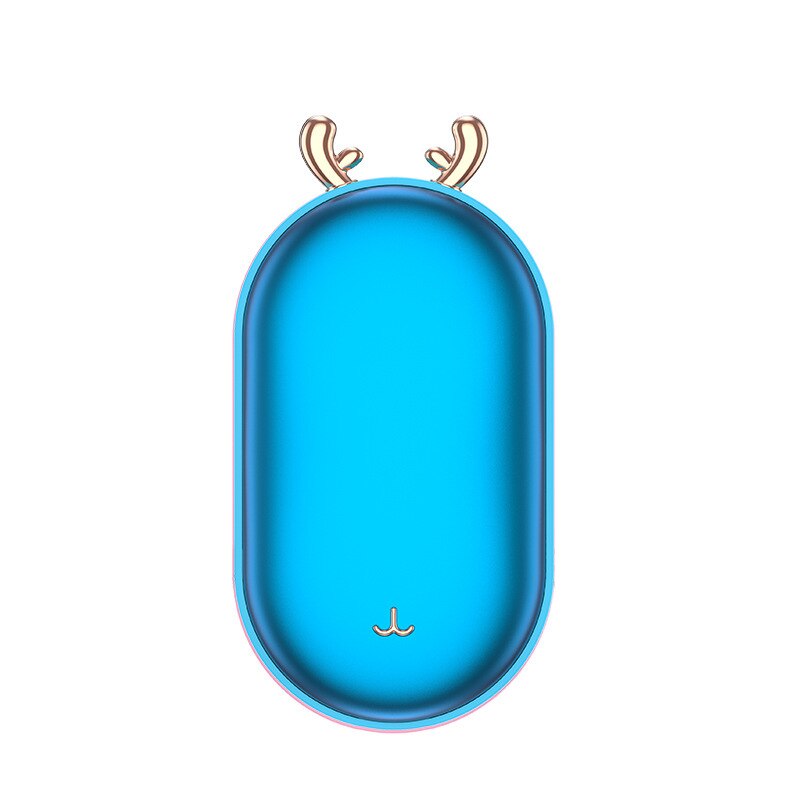 Aquecedor de mão elétrico duplo-lado de aquecimento mini portátil de segurança mão usb mais quente bonito bolso handwarmer aquecedor de inverno para as mãos: Cute blue