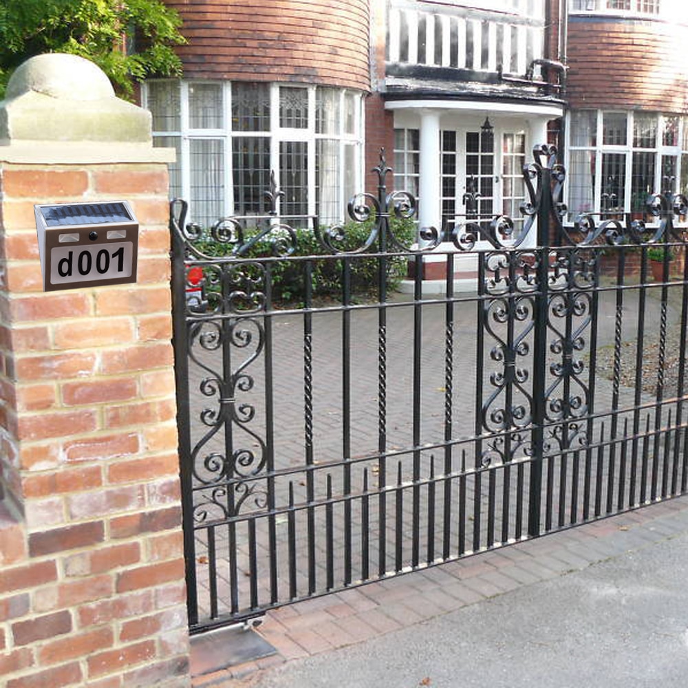 House Number Outdoor LED Solar Light Motion Sensor Door Number Plate House Address Numbers and Letters Waterproof Doorplate