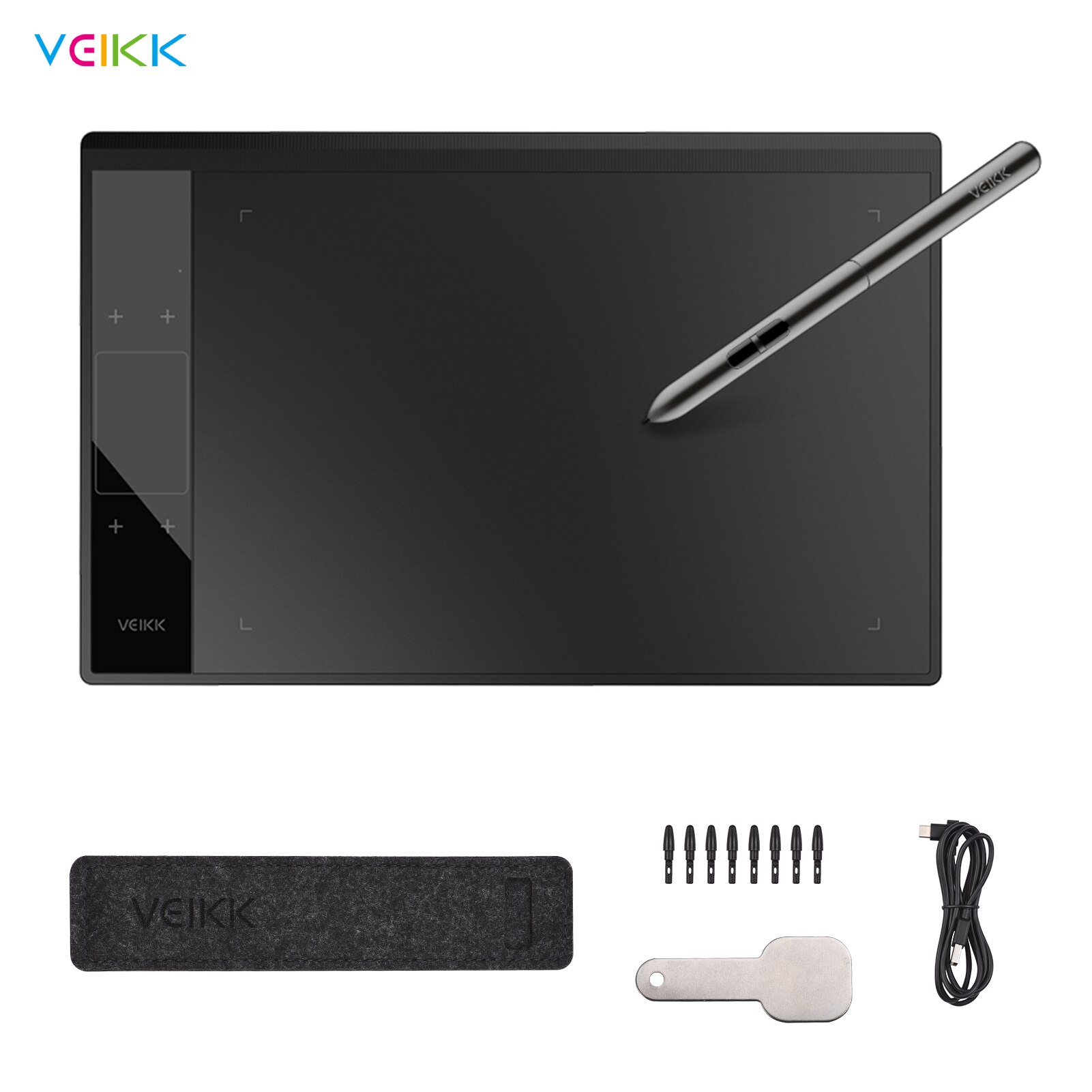 VEIKK A30 Graphic Tablet Remote Office&amp;Education 10x6 inch Large Active Area Digital Drawing Tablet For Artists: Default Title