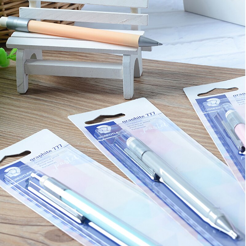 1 stk tysk staedtler macaron farvesystem 0.5mm automatisk blyant 777-05 bkpa studerende skrivning er ikke let at bryde