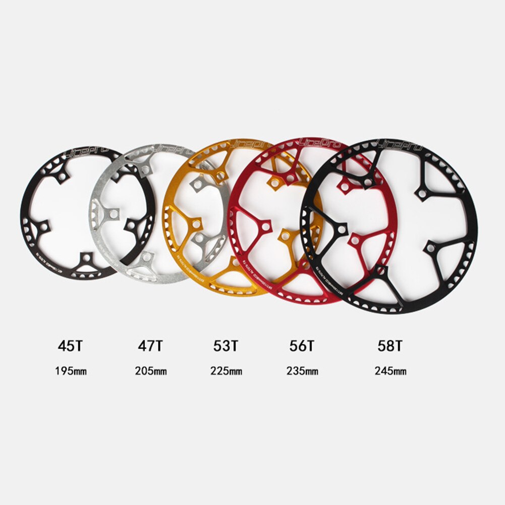 Folding Bike Narrow Wide Chainring 130 BCD Round Shape Single Chain Ring Speed 45T 47T 53T 56T 58T DO2