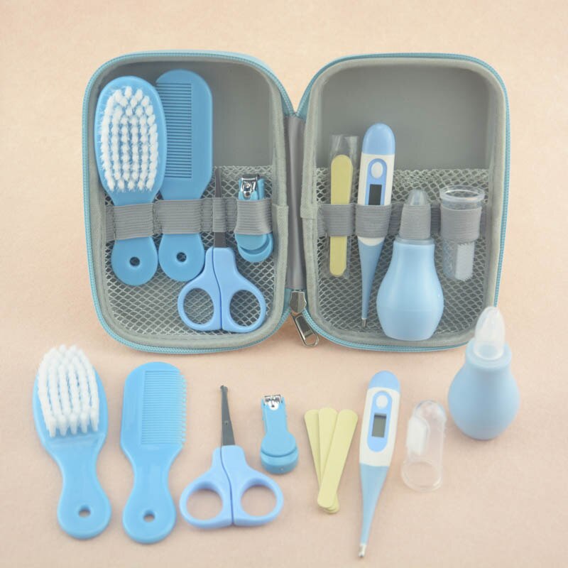 8 Stuks Baby Grooming Gezondheidszorg Manicure Set Baby Borstel En Kam Set Pasgeboren Gezondheid Veiligheid Schaar Geneeskunde Nail Gromming kit