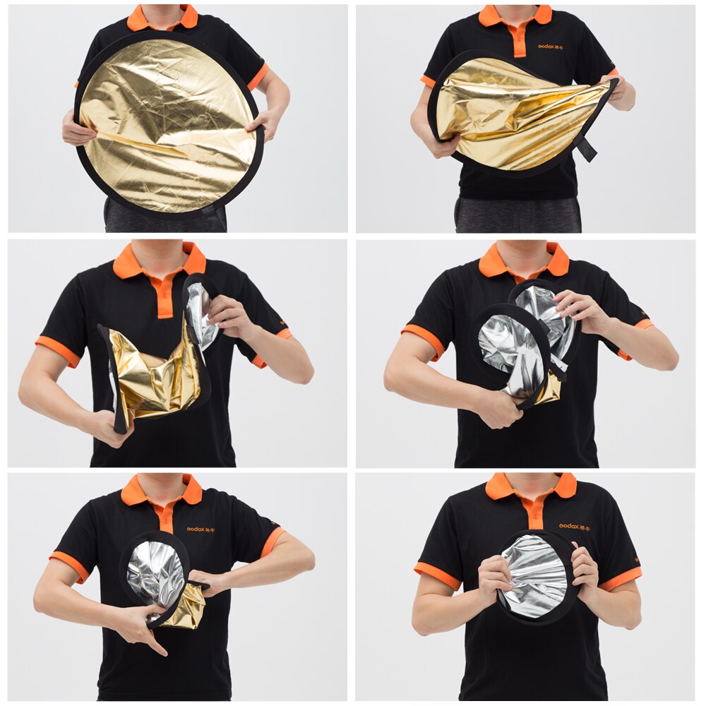 GODOX 24 "60cm 80cm 110cm 5 in 1 Tragbare Faltbare Licht Runde Fotografie Reflektor für Studio multi Foto Rabatt