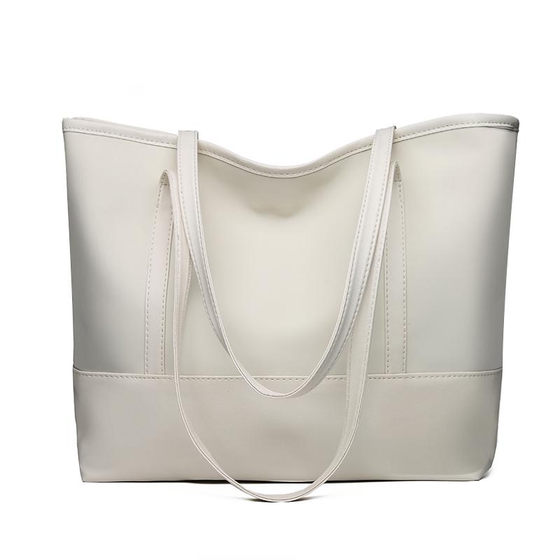 Afslappet shopper taske sommer messenger skuldertaske store håndtasker kvindelige clutch tote taske til kvinder bolso mujer: Hvid