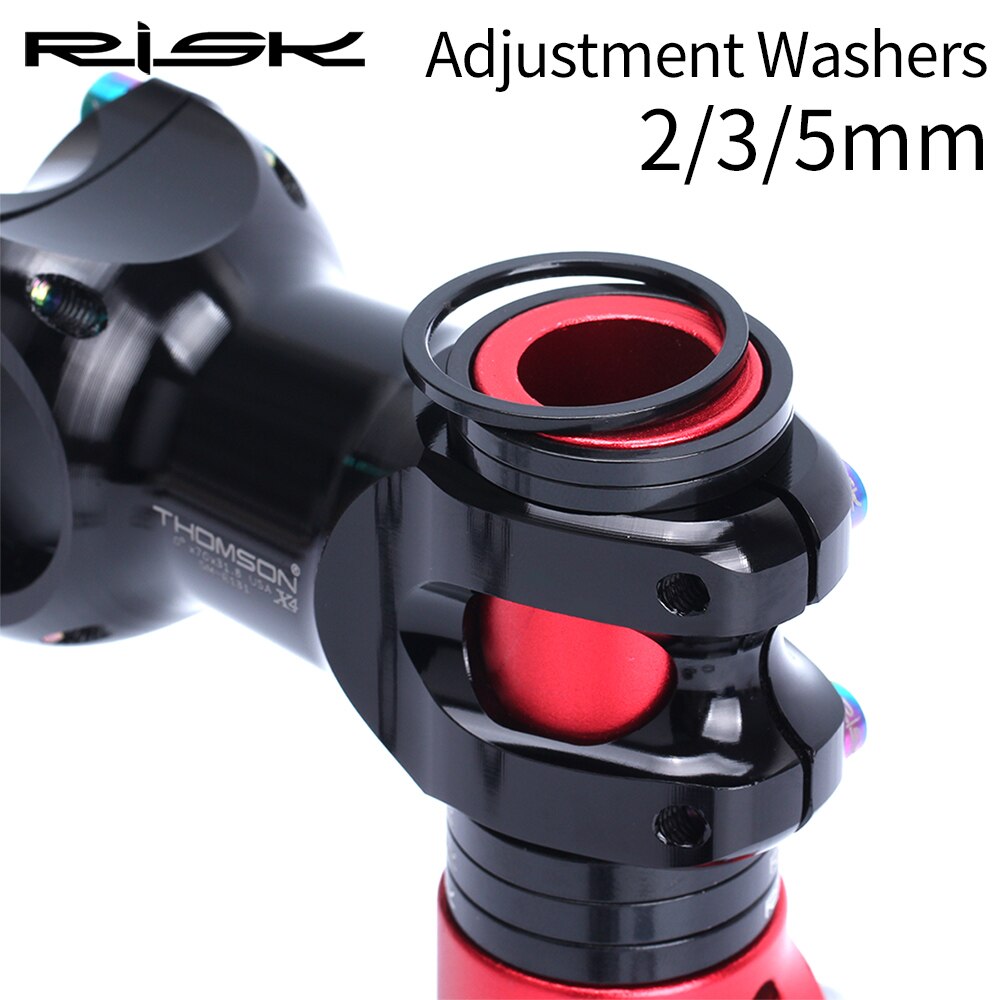 Risico 2/3/5Mm Aanpassing Aluminium Fiets Vork Wasmachine Stem Headset Spacers Verhogen Stuur Ring fietsen Accessoire