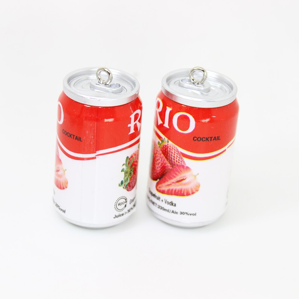 Yamily 6Pcs/24*44Mm Hars Simulatie Cocktail Fles Charms Drankblikjes Hanger Voor Oorbel Sleutelhanger Diy sieraden Maken: 6