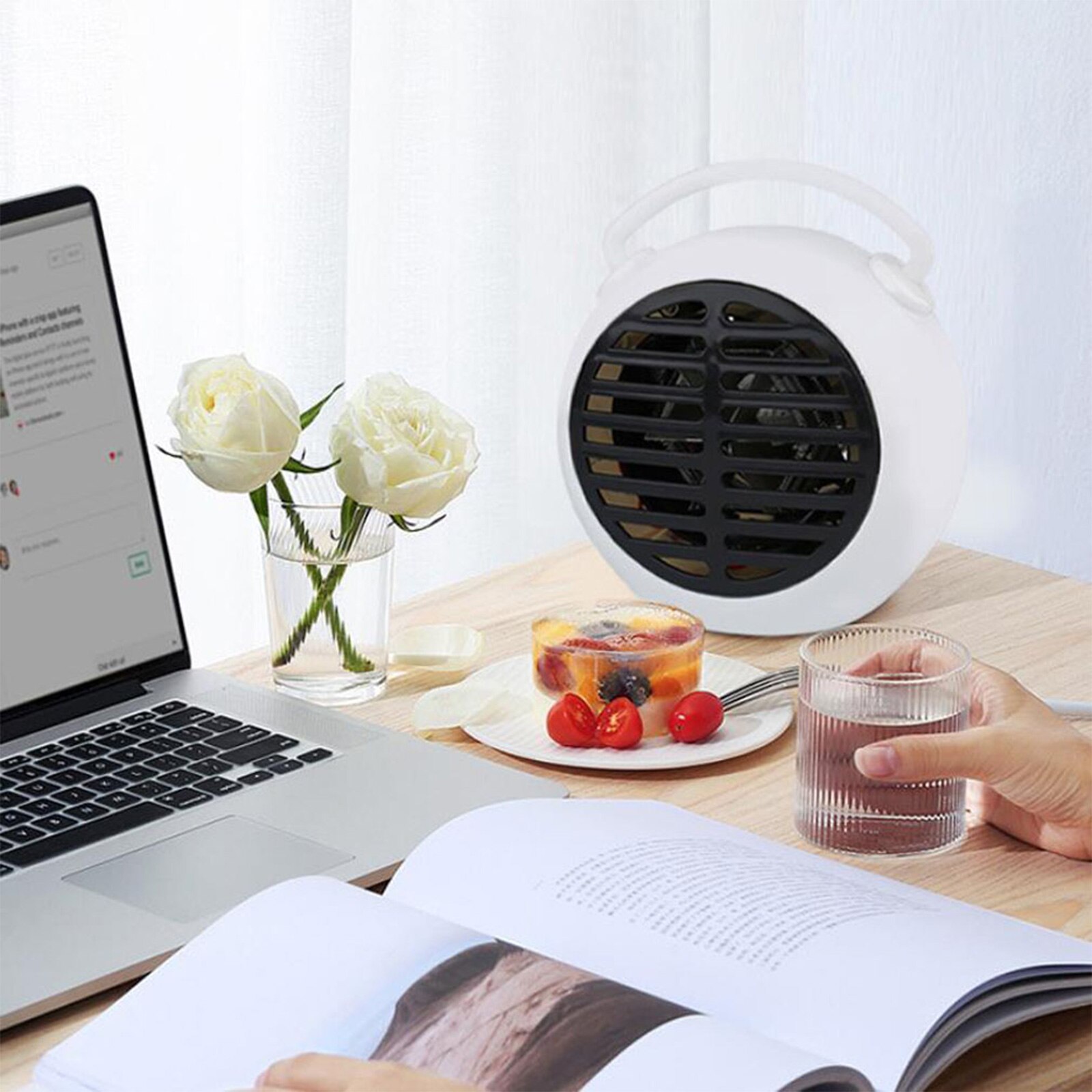 Space Heater, Fan Heater, Personal Mini Space Heater Portable Electric Heaters Fan for Office, Home