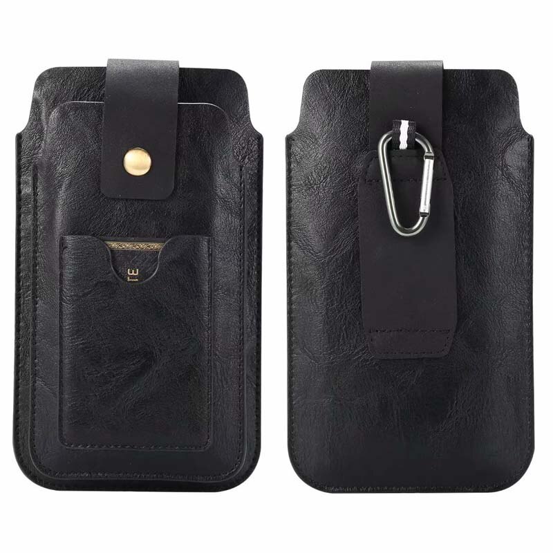 Voor Samsung S20 S21 S10 Note20 Ultra Riemclip Holster Case Voor Mobiele Telefoon Zak Dubbele Laag Riem Tas leather Cover Taille Verpakking: 6.4inch / black