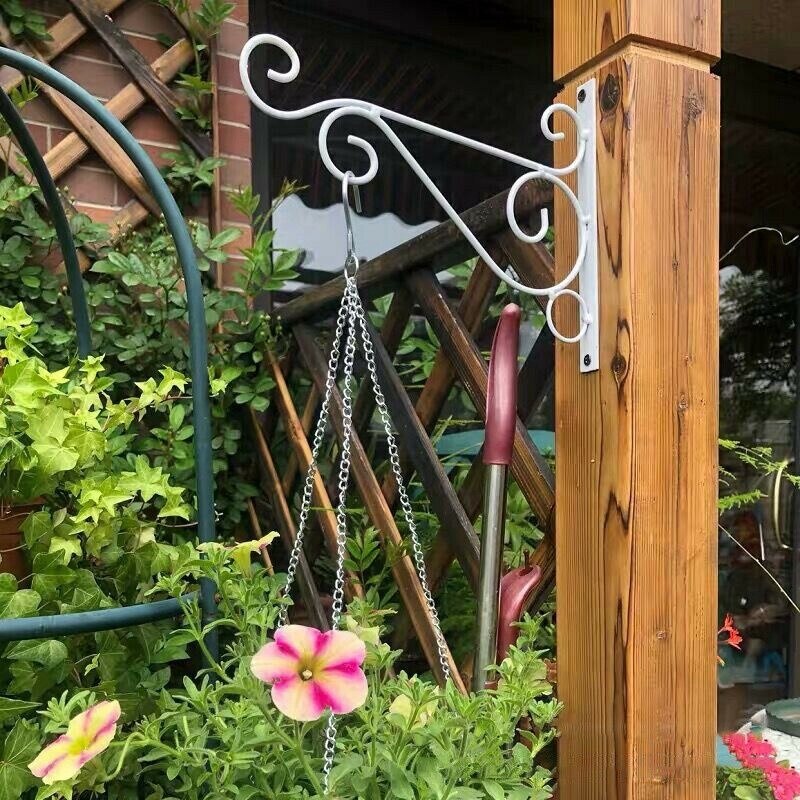 Metall Hängen Pflanzen Halterung Europäischen Stil Zauberstab Pflanzer Haken Blume Topf Eisen Laternen Aufhänger für Garten draussen drinnen Terrasse
