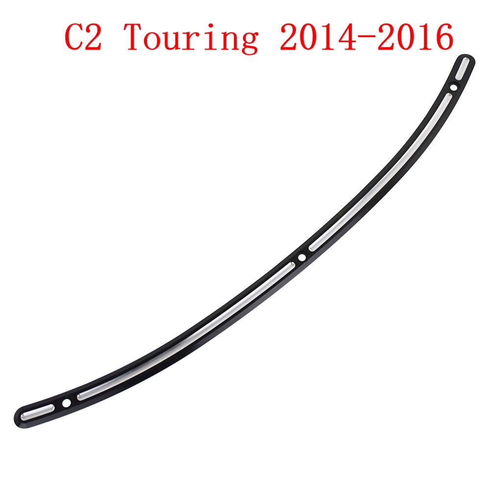 Motorfiets cnc windscherm windscherm trim aluminium zwart/chroom voor harley touring street glide tri glide electra glide 1996-19: Trimmen  c2 2014-2016