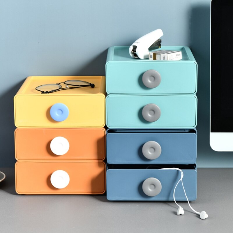 Japanese Style Drawer Storage Box Stackable Desktop Organizer Stationery Pen Jewelry Sundries Container