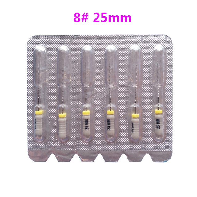 5pack Dental c-pilot pliki 25mm 6-10 # stal nierdzewna C + pliki 21mm pliki endodontyczne C 6 sztuka/paczka pliki endodontyczne: 5pack Size8 25mm