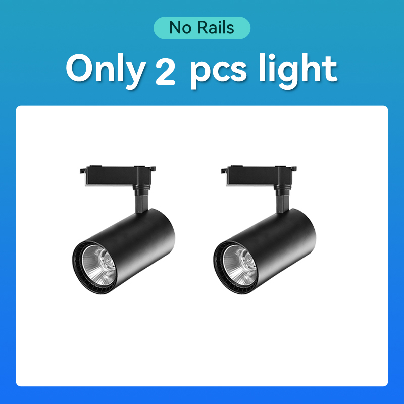 Led-railverlichtingsset, 110v rails, 3 kleuren, veranderbare plafond- en wandlampen, railspots, led-spots voor kledingwinkels: Donkerblauw / Zwart