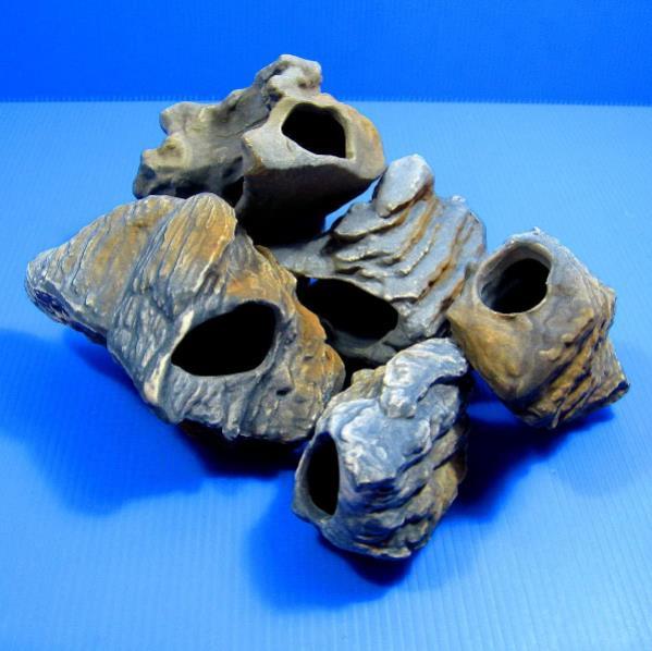 Up Cichlid Stones Keramische Aquarium Rock Cave Decoratie Voor Fish Tank Ornament Cave Decor 5 Maten: 5size set