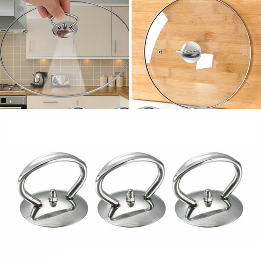 1pc/ 3pc stk . håndtag til grydelåg i rustfrit stål 4.9 x 5.3 x 4.1 cm universelle håndtag til låg til køkkengrej, dele og tilbehør