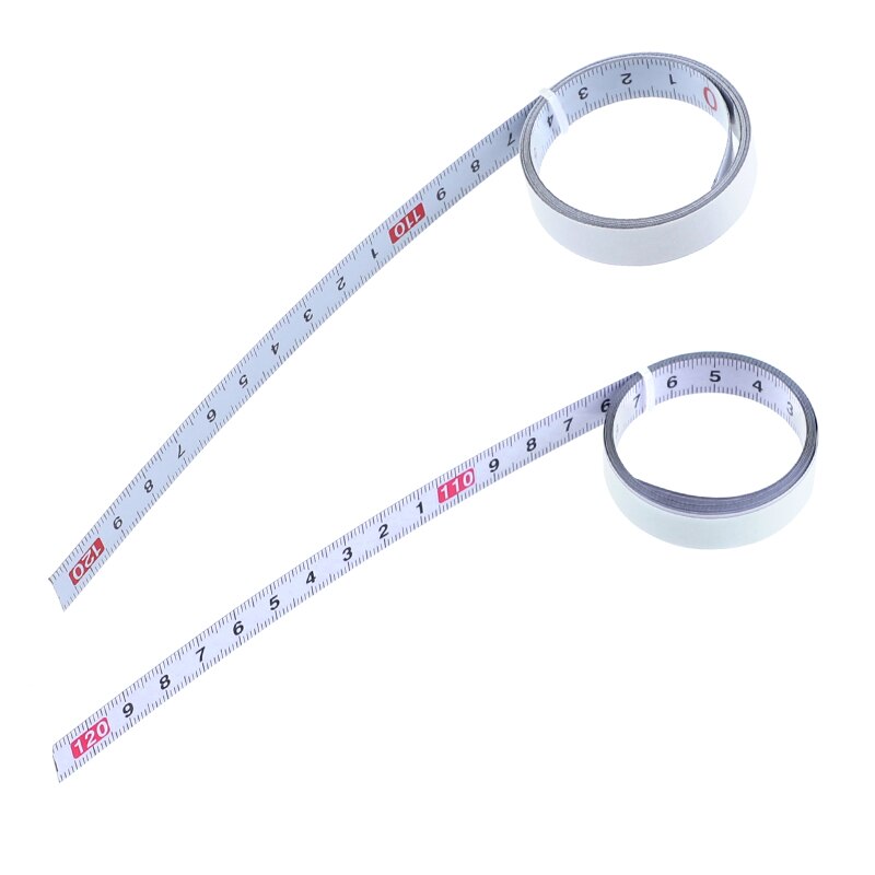 1M Self Adhesive Tape Measure 12mm Width Metric Table Saw Steel Ruler Measuring Tape For Miter Track Stop Router Saw Tables