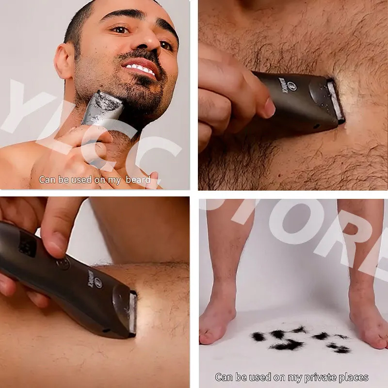 Depiladora púbica íntima para hombres, recortadora de ingle eléctrica, afeitadora masculina para áreas sensibles, maquinilla de afeitar de seguridad impermeable, vello corporal