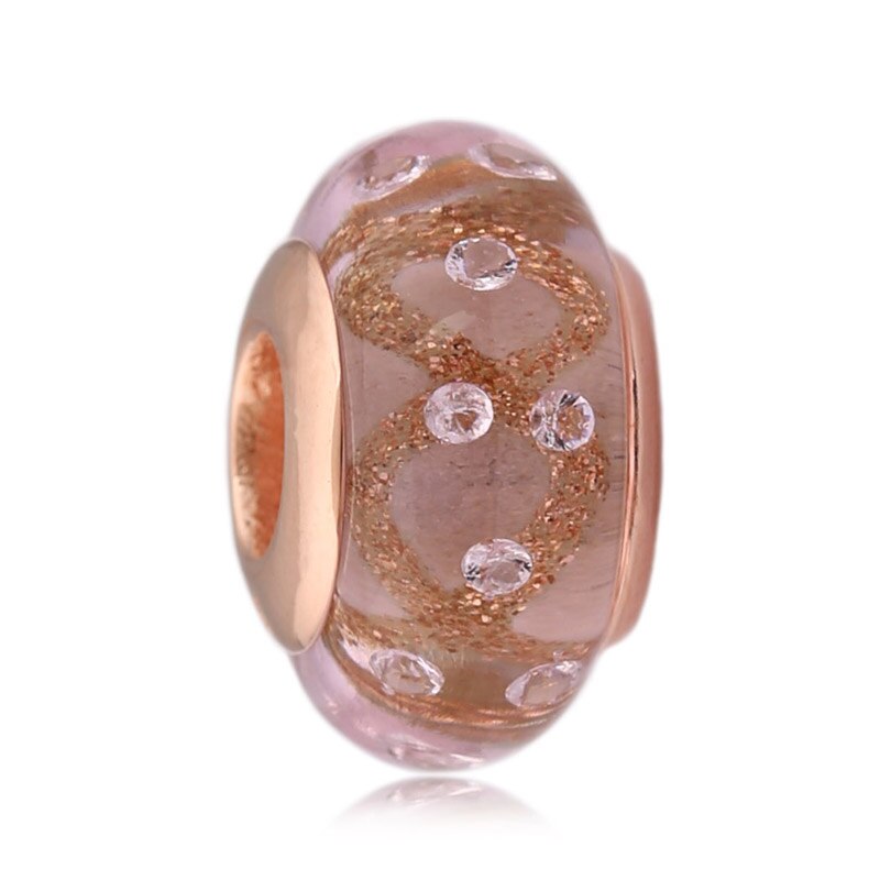 Abbondante Cuori Incantato Giardino Iridescent Arcobaleno Baci In Vetro di Murano Misura Branelli Pandora Braccialetto Dell'argento Sterlina 925 di Fascino: 11