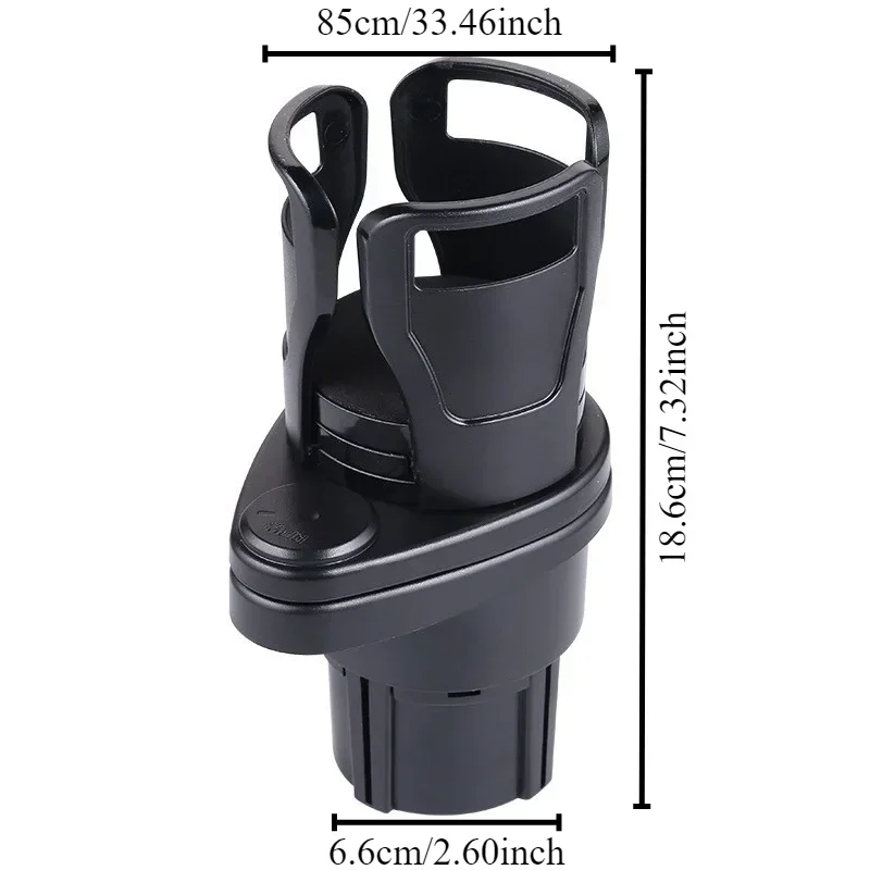 Carbon Fiber Car Cup Holder, Water Cup Holder, girado para economizar espaço, 2 Peças, 1Pc