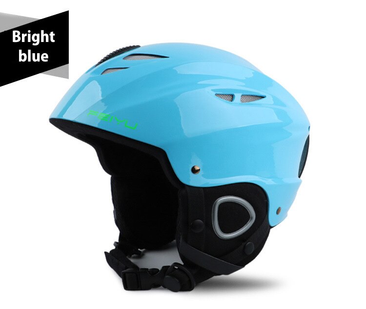 Ski Helmet Integrally-molded Adult Snowboard Helmet Men Women Skating/Skateboard Winter Sports Safety Helmets: Bright blue / M