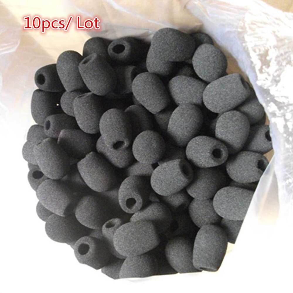 10Pcs/5Pcs Ronde Bal Lavalier Microfoon Foam Voorruit Spons Windschermen 6Mm Opening Voor Revers Headset Microfoon