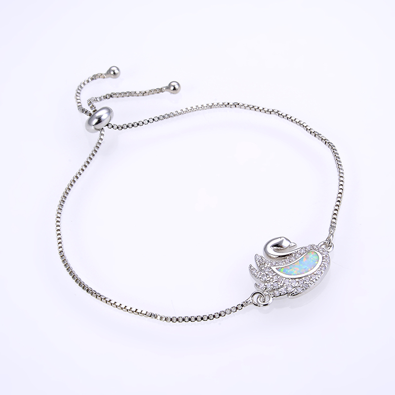 KAMAF-bracelet de cygne opale simple, à la , bijou de fête, couleur 4,: KK-DMB092-P-A2