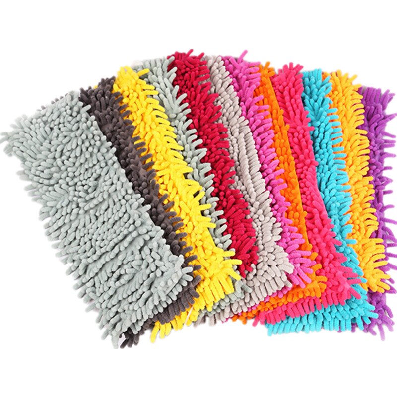 Chenille Mop Vervanging Hoofd Voor Wassen Vloer Schoonmaakdoekje Microfiber Zelf Wringen Pads Rags Voor Xiaomi Carbon Handdoek Accessoires