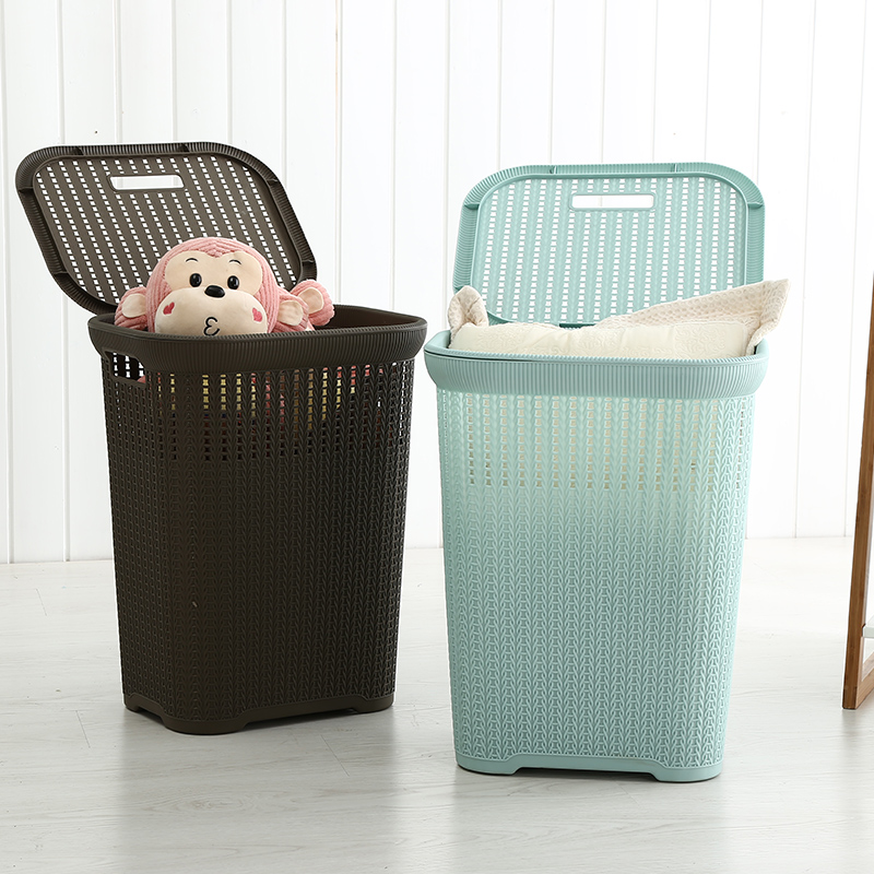 Extra large hamper plastic laundry basket laundry bucket dirty clothes tweezers rattan household bathroom dirty clothes storage
