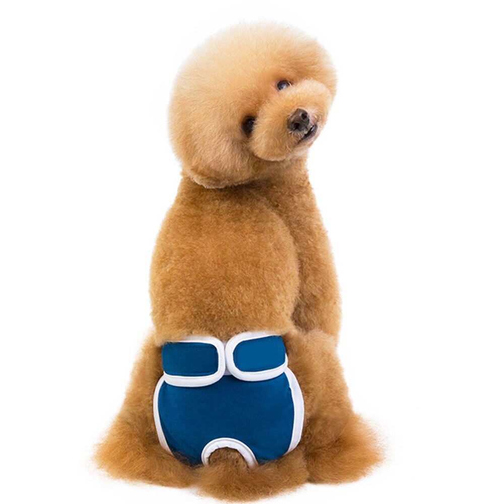 Dog Diapers Physiological Pants Washable Female Dog Shorts Soft Dogs Pants Pets Underwear Sanitary Panties S-2XL: Blue / XXL