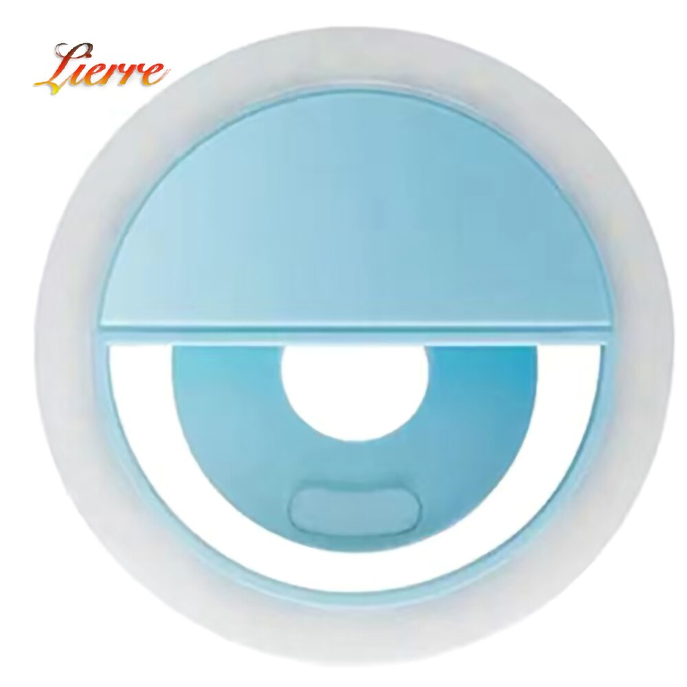 Lampe Selfie universelle, anneau lumineux pour iPhone XS 11 Pro XR 13 Pro, lentille de téléphone Portable: Blue