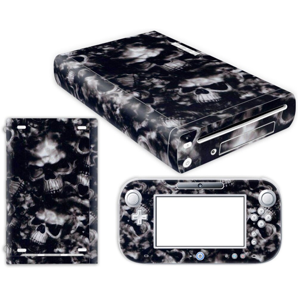 PVC printing skin vinyl stickers for wii u console and controller: TN-WiiU-0350