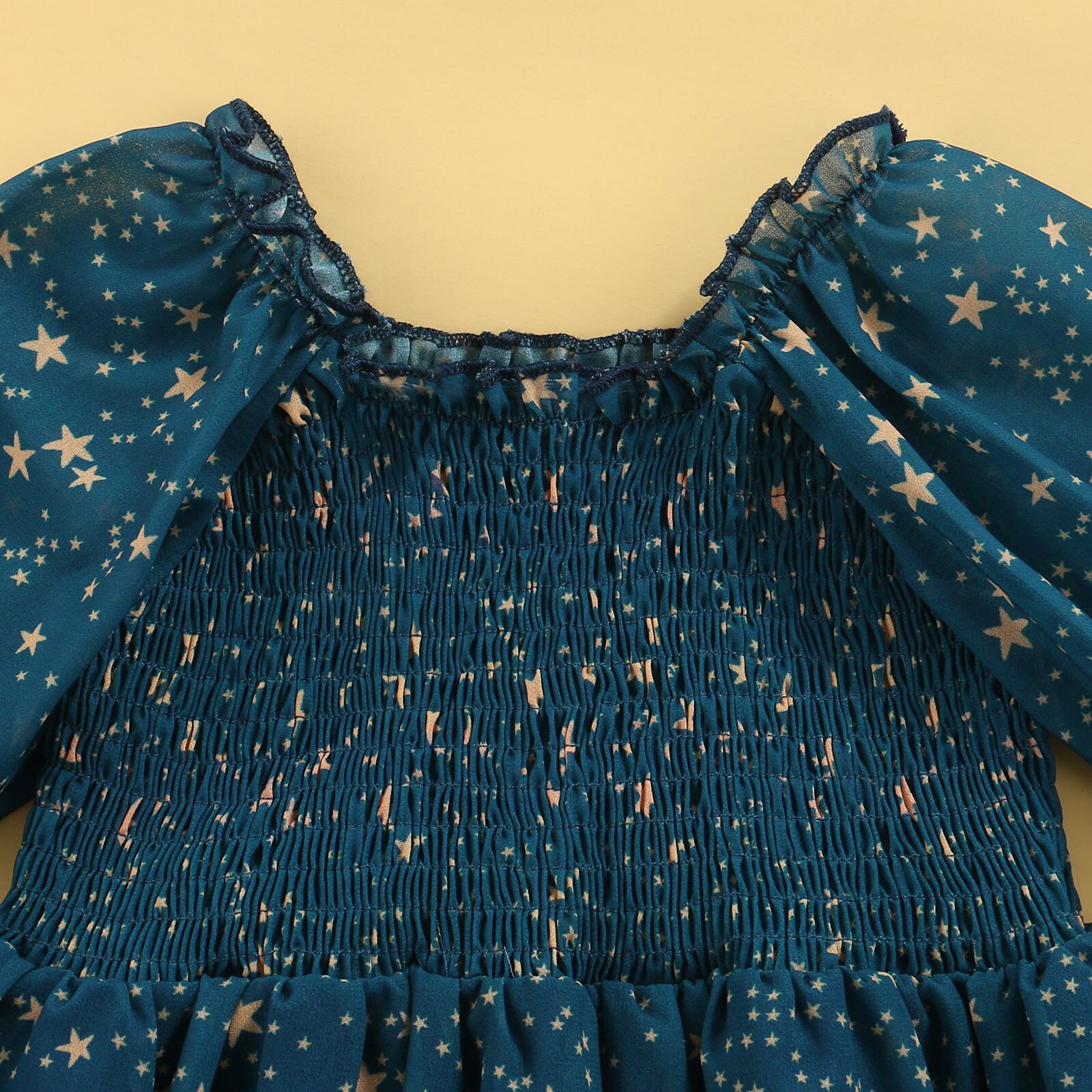 INFANTS A-LINE FRILL DRESS KINDRED SKIES