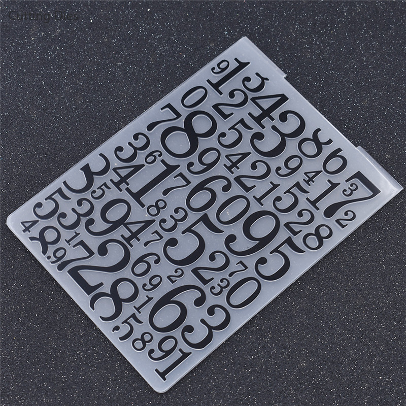Number 0-9 Plastic Template Embossing Folder For Scrapbook Photo Album Card Making Diy Crafts