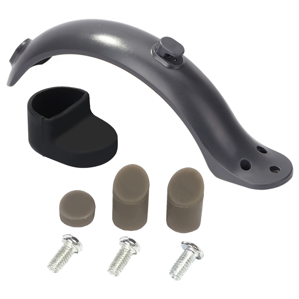 Rear Fender with Screws Lightweight Element Rubber Stoppers Electric Decoration for Xiaomi Mijia Electric Scooter M365: Gray