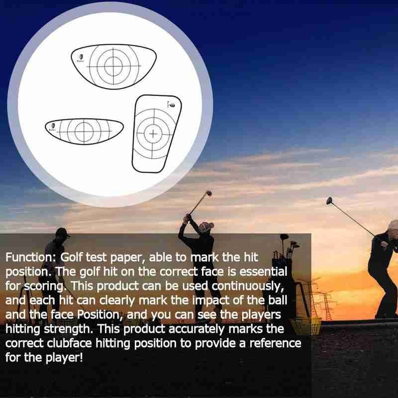 1set Golf Impact Tape Golf Impact Marker Ball Hitting Sticker Paper Club Test Board Combo For Golf Swing Training Aids