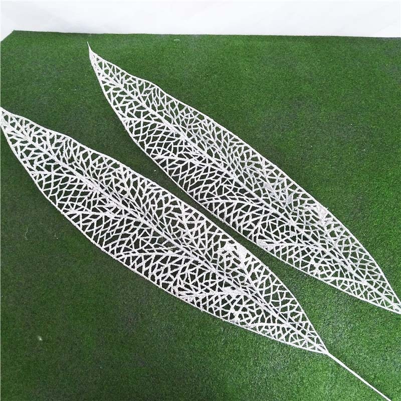 Julgran dekoration blad glitter ihåliga löv jul dekorativa blomma fest bröllop leveranser år