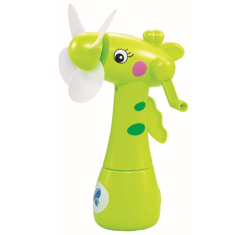 Mini Fan Cartoon Giraffen Draagbare Handheld Desk Bevochtiging Kid Speelgoed Handheld Water Mist Fan Voor Kind: Green