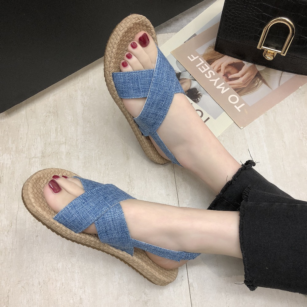 plus size 35-40 flats sandals women sandals slippers women female Gladiator walking flats Casual sandals shoes women Mujer #967