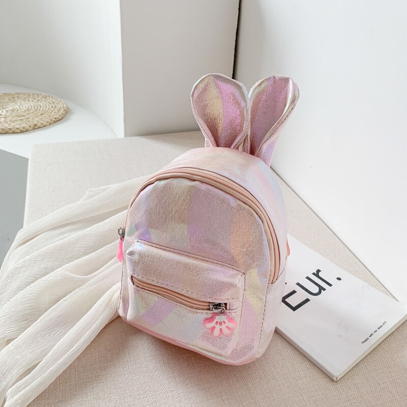 kids Girls backpack peach heart female bag female cartoon cute children rabbit Korean backpack student schoolbag: Rabbit pink