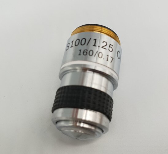 Best 100x Microscope achromatic Objective Lens 185mm biological 100x microscope objective lens