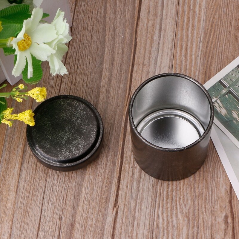 Mini Porable Thee Box Blik Reizen Outdoor Vaas Verzegelde Blikken 4.5x6.5 cm Ondersteuning
