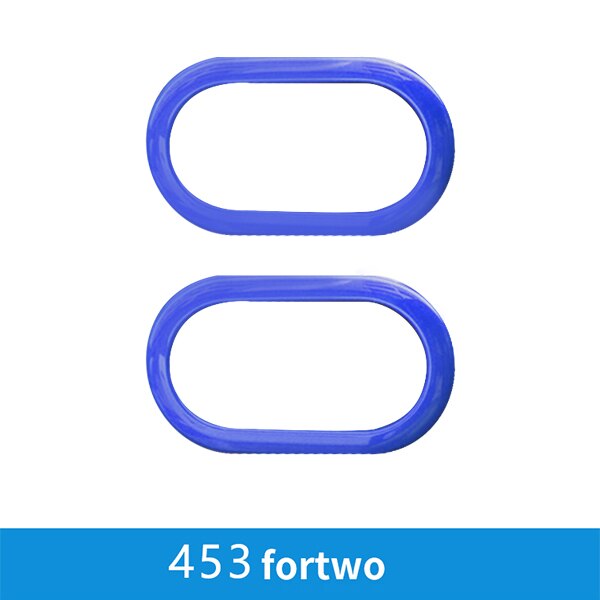 Car inner door bowl Decorative shell cover For Smart Fortwo Forfour 453 car accessories interior styling Modification Sticker: Blue-2PCS