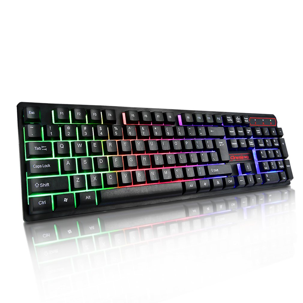 Colorful Illuminated gaming keyboard mechanical hand plastic panel floating keycap 19 key