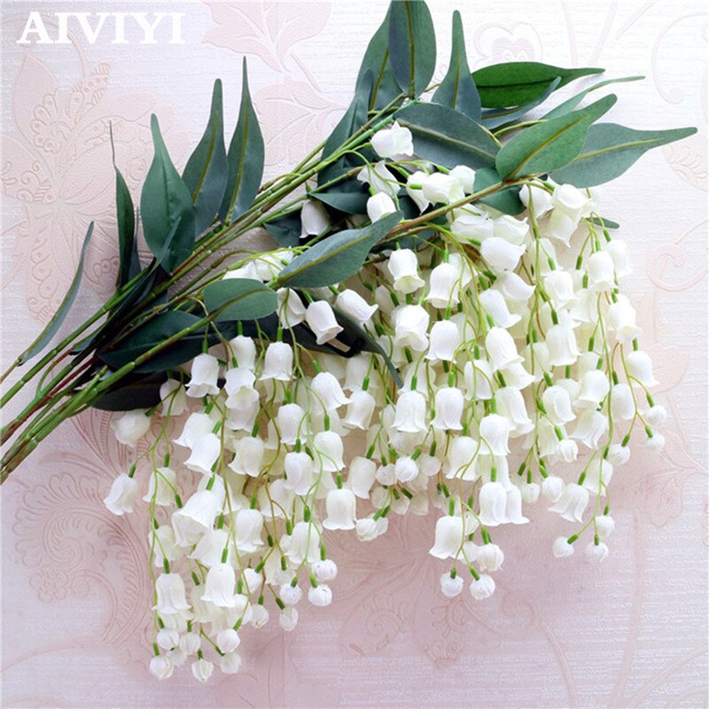 Konstgjord blomma klockblomma campanula bröllop mjuk dekoration diy klocka blomma hem hotell bröllop dekoration siden blomma