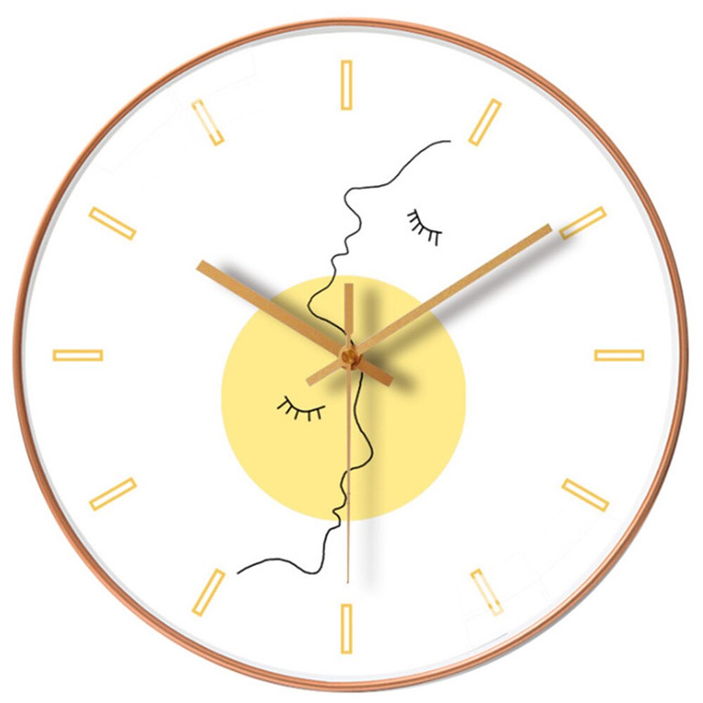 Wall Clock 10 Inch Silent Hanging Digital Quartz Horloges Thick Border Watch Living Room Study Decor Quartz Clock Needl: 1012 Model