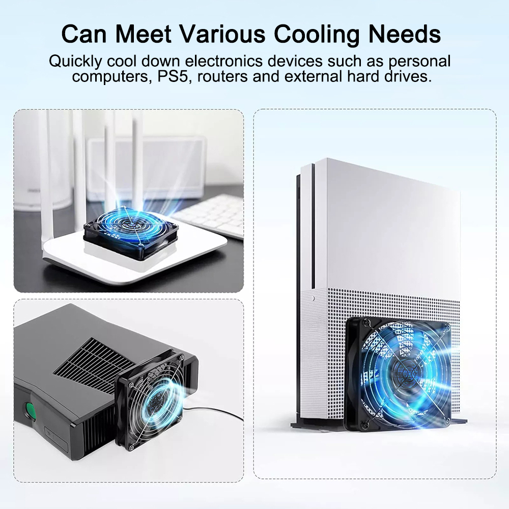 Wentylator chłodzący do routera DIY PC Cooler TV Box Bezprzewodowa, cicha, cicha, cicha DC 5V Zasilanie USB 120mm 240mm Wentylator 12CM W/śruby Siatka ochronna